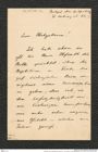 Nachlass Franz Steindachner, Brief von L. von Löczy an Franz Steindachner (21.04.1891), Inv.Nr. 308.02, Seite 1